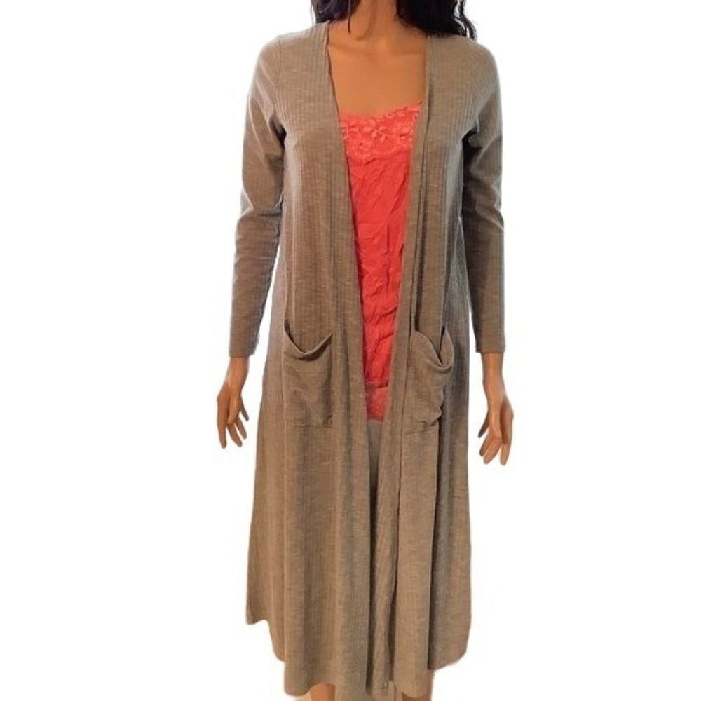 Lularoe long lightweight gray cardigan XS